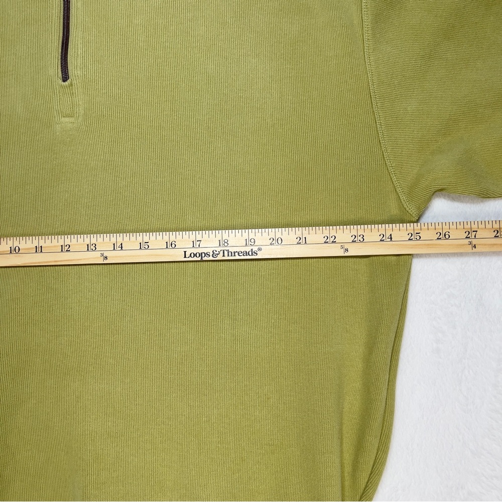Tommy Bahama Sweater Quarter Zip Mens Medium Long Sleeve with Marlin emb Olive - Picture 10 of 16